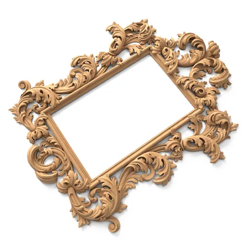 RM-017 Openwork Baroque frame mirror with acanthus ornamentaiton