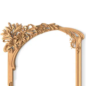 Solid wood long frame mirror