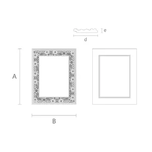 RM-019 Oak Ethnic style floral carved frame for interior