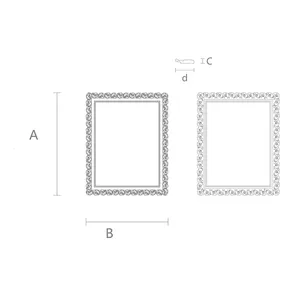 RM-021-2 Large Classic style wooden frame mirror from solid wood