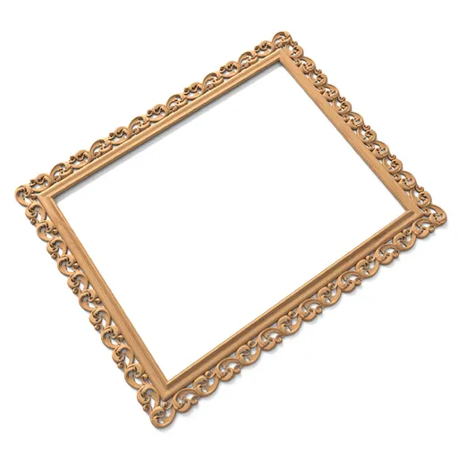 RM-021-2 frame mirror is complemented by wonderful soft patterns in the form of openwork floral elements