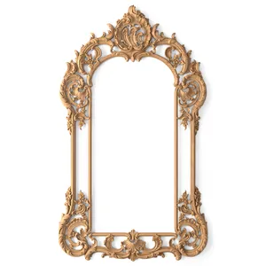 Carved large fancy frame mirror with acanthus leaves