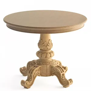 STL-008 decorative table base with elegant acanthus leaves
