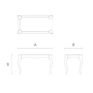 TBR-002 oak Rectangular bedroom bench
