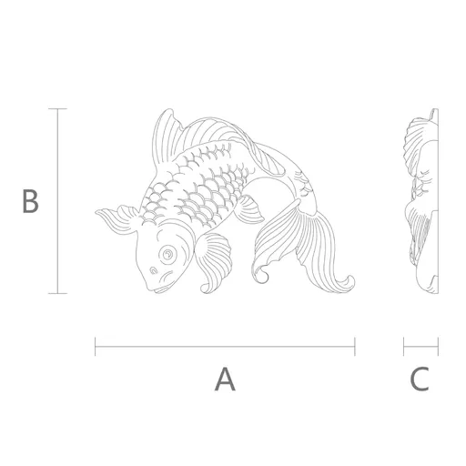 NPU-487 polyurethane fish applique