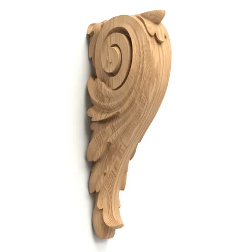 KR-004 wooden narrow decorative scroll leaf corbel baroque style
