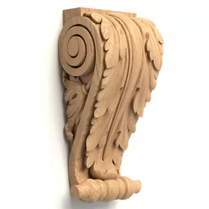 Fancy corbels with acanthus scrolls from oak Fancy corbels with acanthus scrolls from oak
