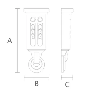 KR-029 wooden wall bracket with a bottom ring