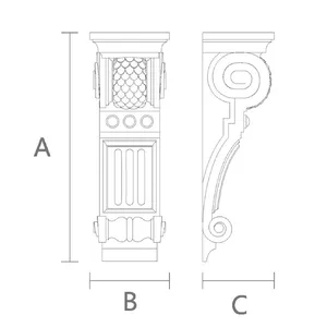 wooden medium decorative corbel 