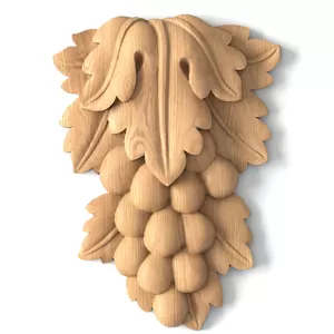 Unfinished grape vine onlay for furniture oak or beech