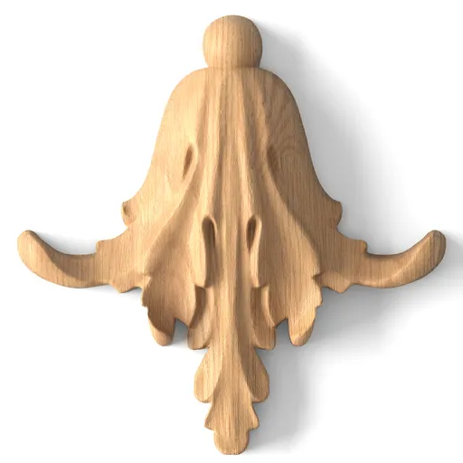 N-025 Small acanthus leaf applique for interior