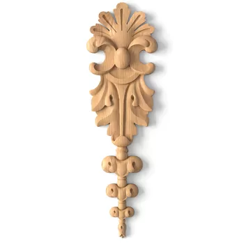 Classic Wood Drop Onlay, Ornate Floral Applique