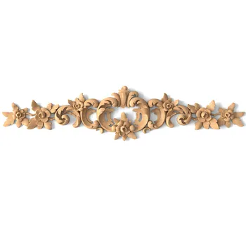 Large beech acanthus center, Antique onlay with flowers