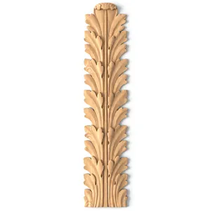 Long wood acanthus leaf appliques for interior
