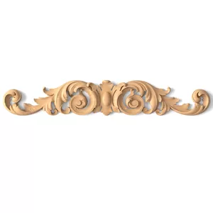 Solid Wood Openwork Scroll Center Applique