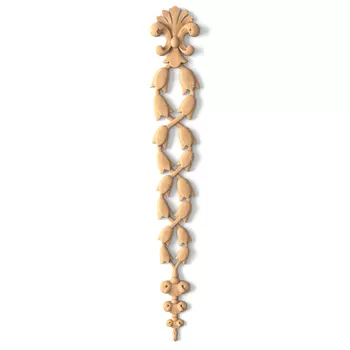 Small Wooden Pendant with Cascading Bell Flowers