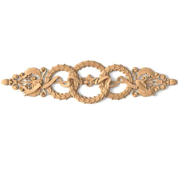 Ornate laurel onlay, Hardwood interior applique