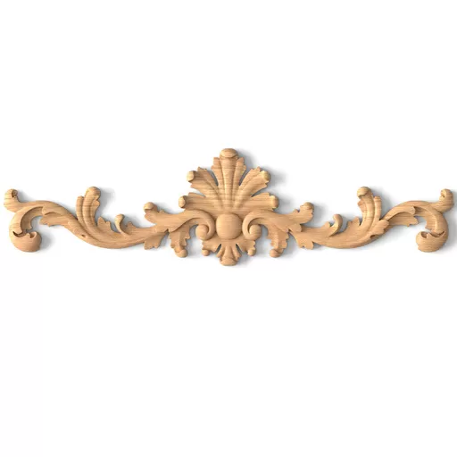 N-125 large horizontal artistic acanthus wood swag classical style