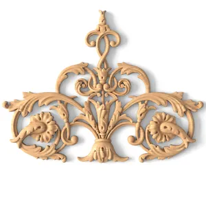 Baroque Floral Bouquet Wood Center Onlay