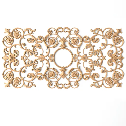 N-175 horizontal artistic floral acanthus scrolls wood carving applique baroque style