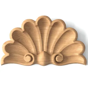 Carved Decorative Shell, Ornate Classical Onlay
