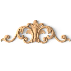 This elegant wooden pediment is a stunning example of fundamental Classic style. Milled from natural..