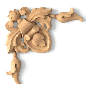 Classic Cartouche Wood Corner Onlay