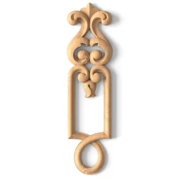 Antique Wood Scroll Applique, Floral Interior Onlay