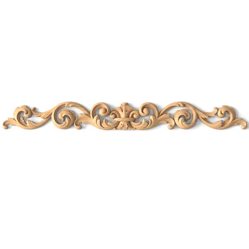 N-214 horizontal carved scroll wood applique victorian style