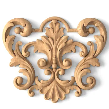 Premium Openwork Baroque Wood Center Onlay with Acanthus Leaves
