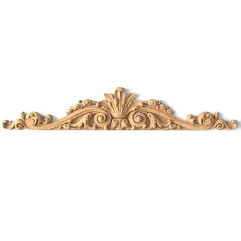 Baroque Floral Scroll Carved Wood Pediment