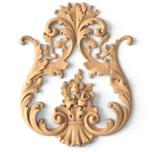 Openwork Baroque Floral Center Onlay with Acanthus Leaves