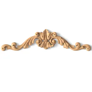 Classic Acanthus Wood Center Pediment&nbsp;with Scrolls