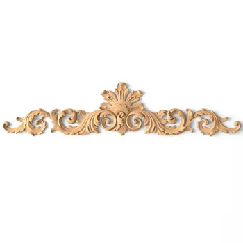 Carved Scroll Onlay, Antique Floral Center
