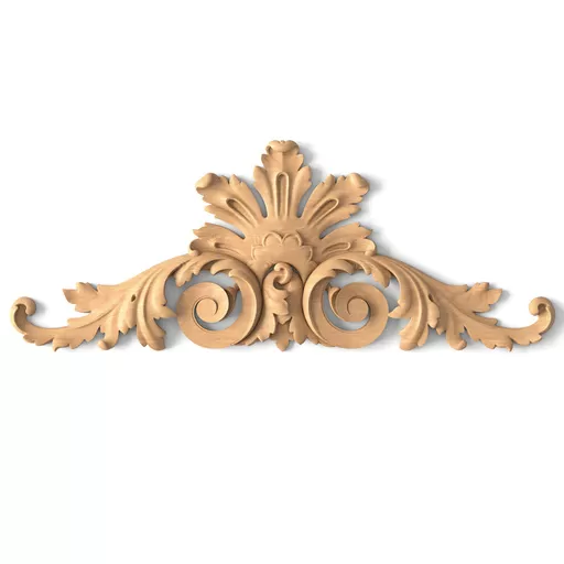N-251 Antique Palmette Wood Pediment from solid wood