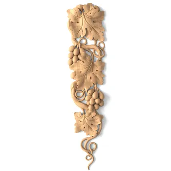 Right Wooden Pendant with Grapevine and Fruit Clusters