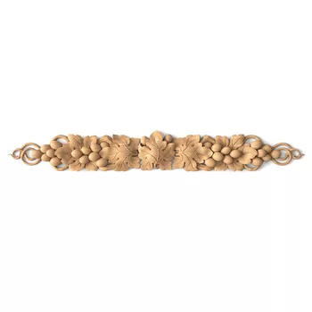 Long appliques wood decorating with grapevine