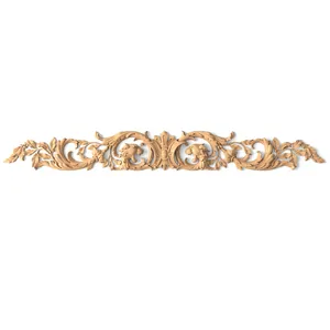 horizontal decorative floral acanthus scrolls wood carving applique baroque style