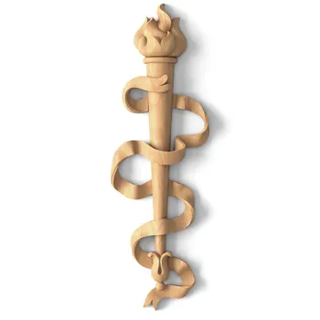 Antique Torch Onlay, Embossed Furniture Onlay