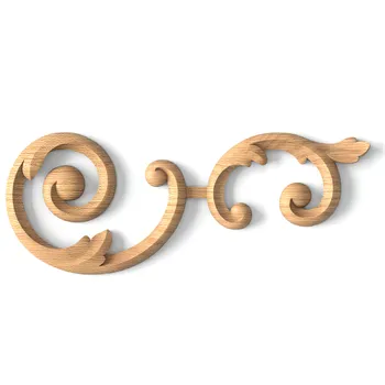 Unpainted Antique-style carved applique, Right Unpainted Antique-style carved applique, Right