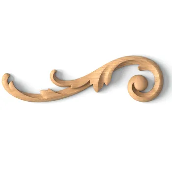 Traditional carved floral appliques, Left