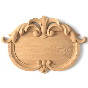 Small Horizontal Shield Wood Cartouche Onlay