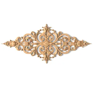 horizontal carved floral acanthus scrolls wood carving applique baroque style