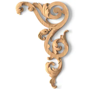 Right-Facing Delicate Scroll Wood Corner Applique
&nbsp;
