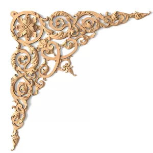 Extra Large Ornate Wood Corner Applique&nbsp;