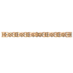 This elongated wooden onlay is made in the fundamental Classical style. It has a laconic floral desi..