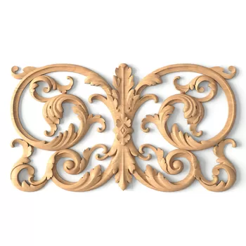 Scrolled decorative center, Openwork floral center