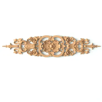 Unfinished oak decorative onlay, Carved horizontal onlay Unfinished oak decorative onlay, Carved horizontal onlay