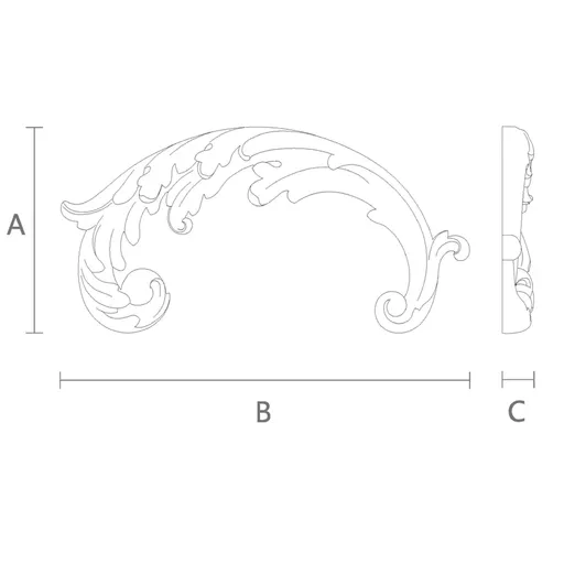 corner decorative leaf wood applique victorian style