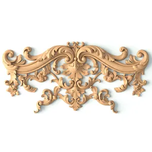 Baroque Openwork Wood Center Pediment